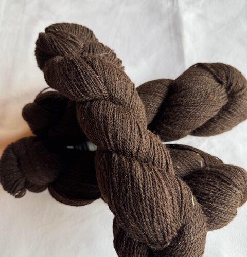 Fingering Weight Natural Black Corriedale Yarn: Shade & Olive
