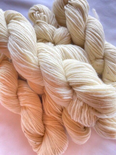 Single-ply Worsted-weight Corriedale Yarn: Prudence & Flurry - Barinaga  Ranch