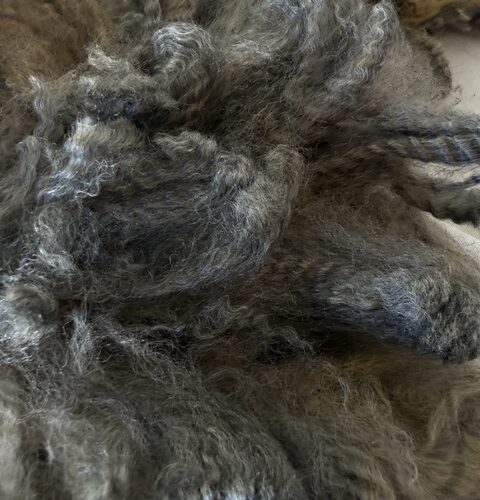 Flint: Grey Romney Raw Fleece
